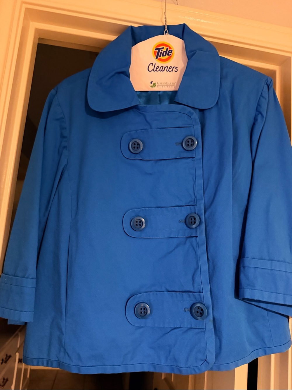 Linea by Louis Dell’Olio Cobalt Blue Peacoat-Style Jacket 2X